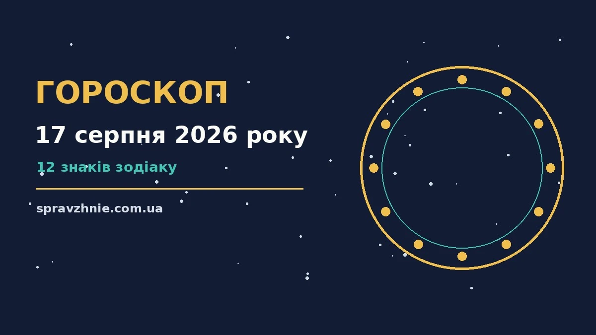 Щоденний гороскоп на 17 серпня 2026 року: енергія понеділка, пріоритети та корисні звички для всіх знаків зодіаку