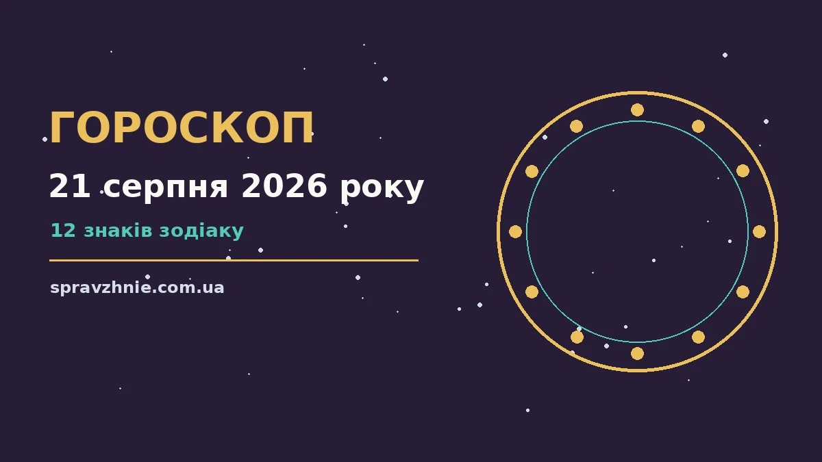 Астрологічний гороскоп на 21 серпня 2026 року: кар'єра, фінанси, переговори
