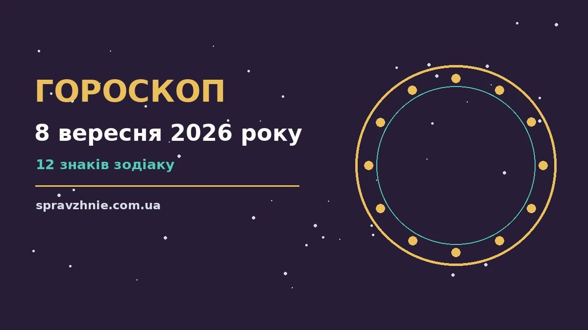 Гороскоп на 8 вересня 2026 року для всіх знаків Зодіаку