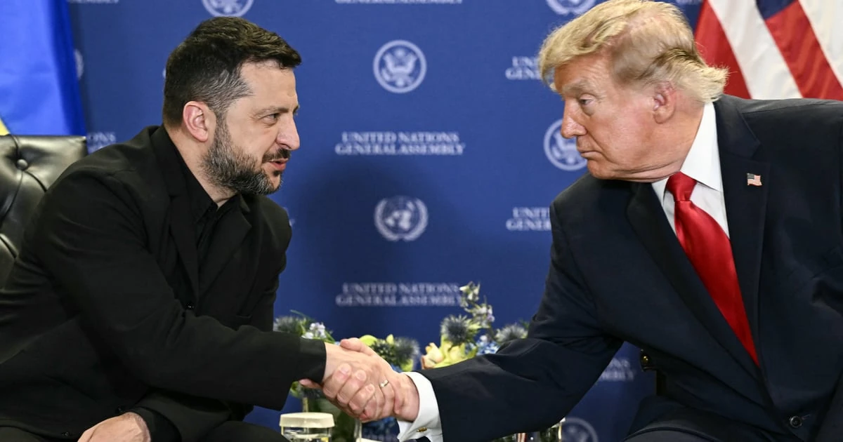 Президенти Зеленський і Трамп під час зустрічі на полях 81-ї сесії Генасамблеї ООН у Нью-Йорку