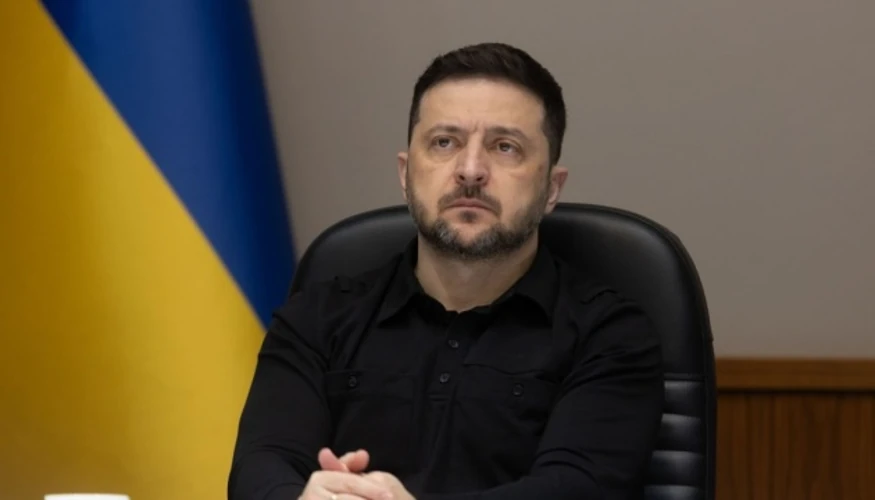 Офіційне фото ОП: Президент Володимир Зеленський під час звернення
