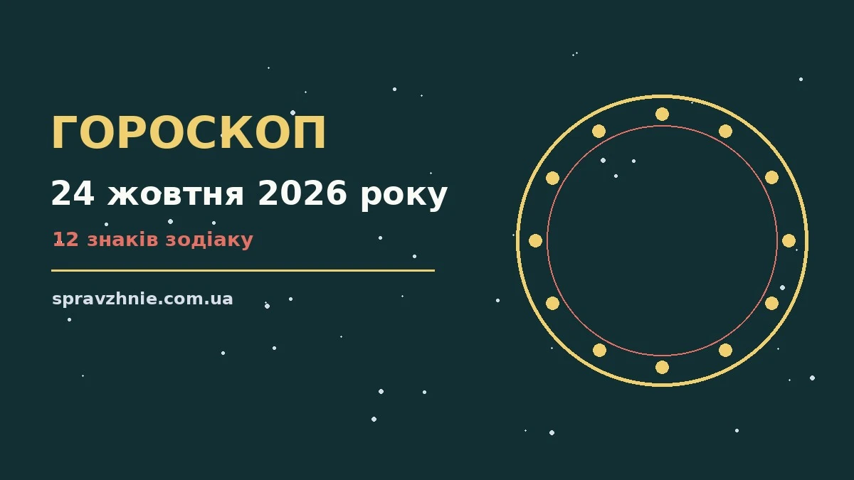 Гороскоп на 24 жовтня 2026 року — поради для роботи, фінансів і відносин за 12 знаками зоди